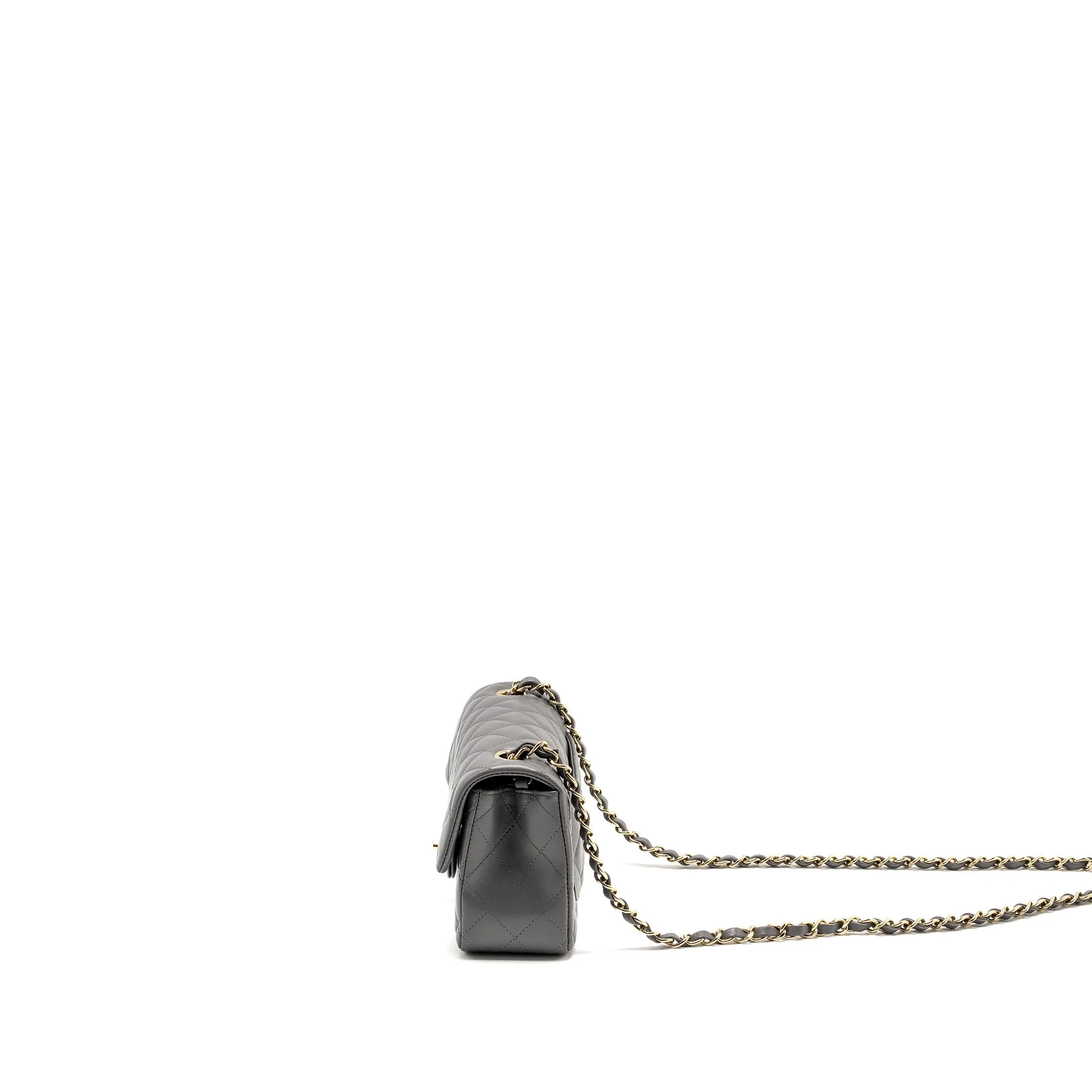 Only today Flap Grey Lambskin Flash pricing L Mini (microchip) Rectangular Bag Chanel