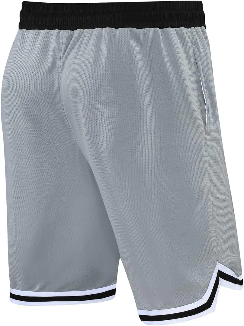 OPALOS 3 Pack Basketball Shorts for Men with Zipper Pockets,Active Athletic Shorts