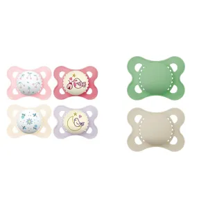 Original   Night 4-Pack, 0-6M Girl   2 Count MAM Original Matte Baby Pacifier, 0-6 Months Unisex