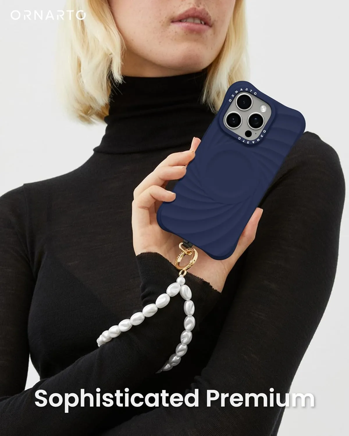 ORNARTO Vortuxe for iPhone 16 Pro Max Case 6.9" | 2X MIL-STD Drop Protection | Compatible with MagSafe | Sleek Aesthetic Liquid Silicone Phone Cover - Navy Blue