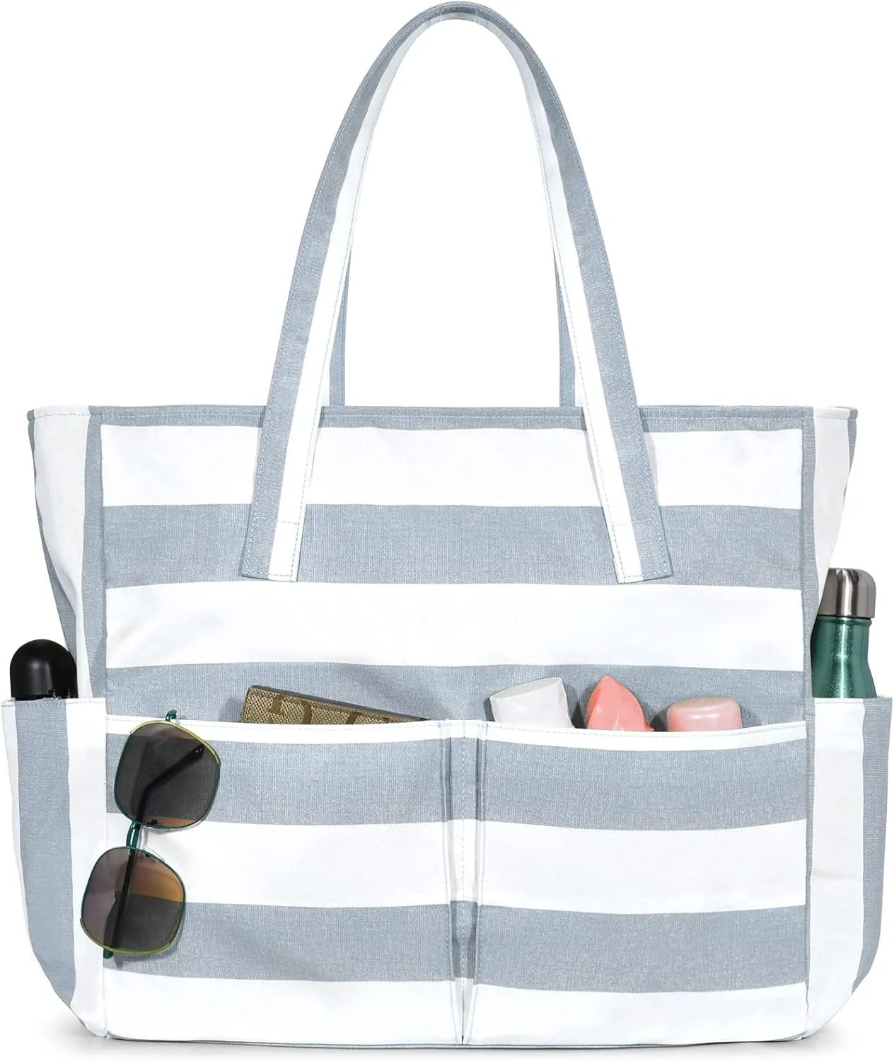 oscaurt Beach Bags for Women Large Waterproof Sandproof Beach Tote Swim Pool Bag with Zipper for Travel Vacation Essentials