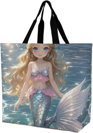 Otters in Love Tote Bag for Women Reusable Grocery Shoulder Bags Shopping Bag for Travel, Groceries