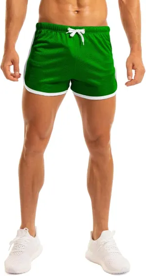 Ouber Men's Fitted Shorts Bodybuilding Workout Gym Running Tight Lifting Shorts