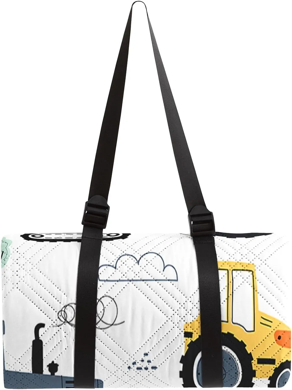Outdoor Picnic Blanket,Portable Sandproof Waterproof Picnic Mat,Truck Excavator Tractor Printed Camping Beach Mat for Sand and Wet Grass Hiking (Tractor L)