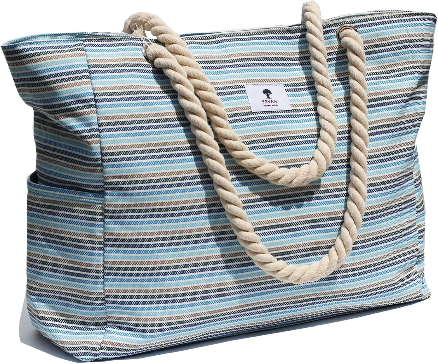 OVERSIZE BEACH BAG Large Tote Bag for Women Waterproof Sandproof with Dry Wet Compartment for Pool Gym Travel