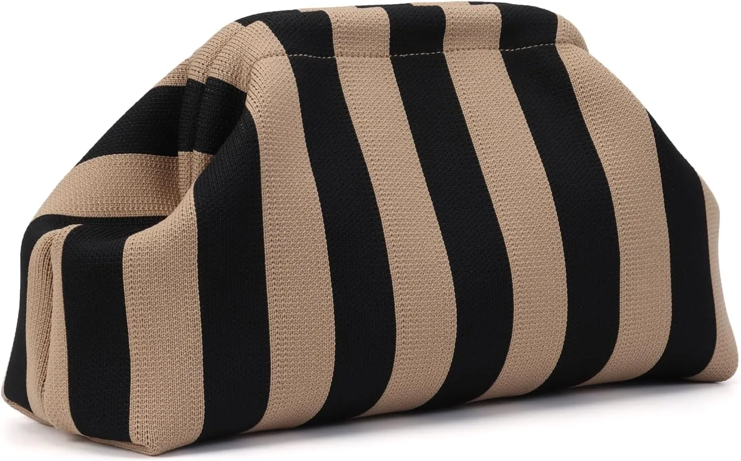 Ovida Colorblock Clutch Purse for Women Summer Beach Dumpling Clutch Crochet Handbag Ruched Cloud Clutch Bag for Party