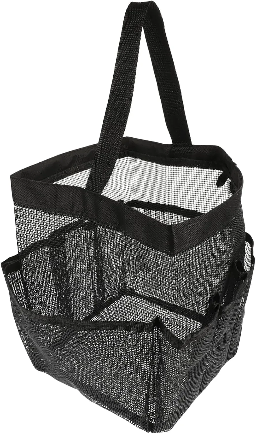 PartyKindom Portable Mesh Storage Bag Capacity Multi Pouch Mesh Beach Bag for Travel Cosmetics Toiletries Design for Summer Activities