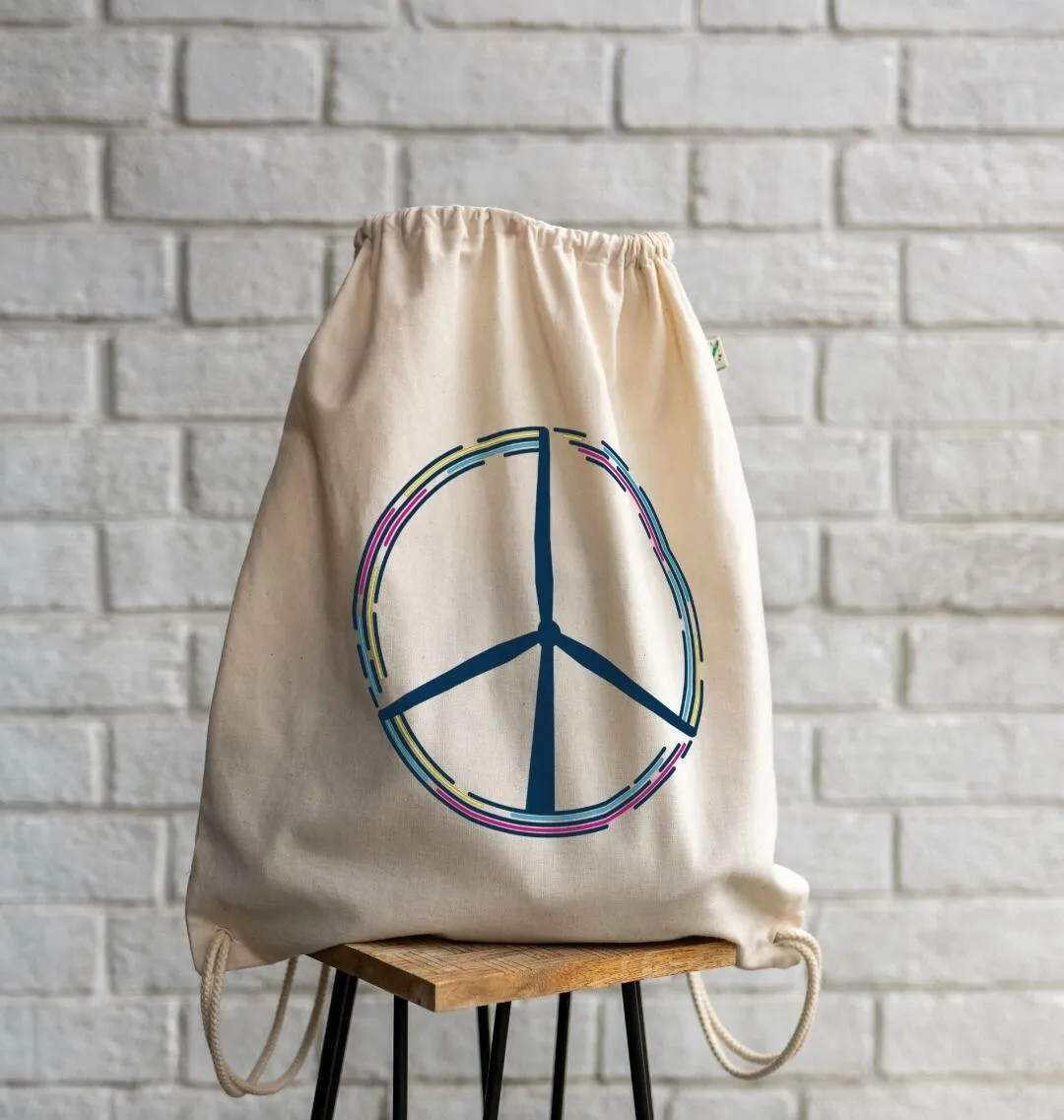 Peace Drawstring Bag