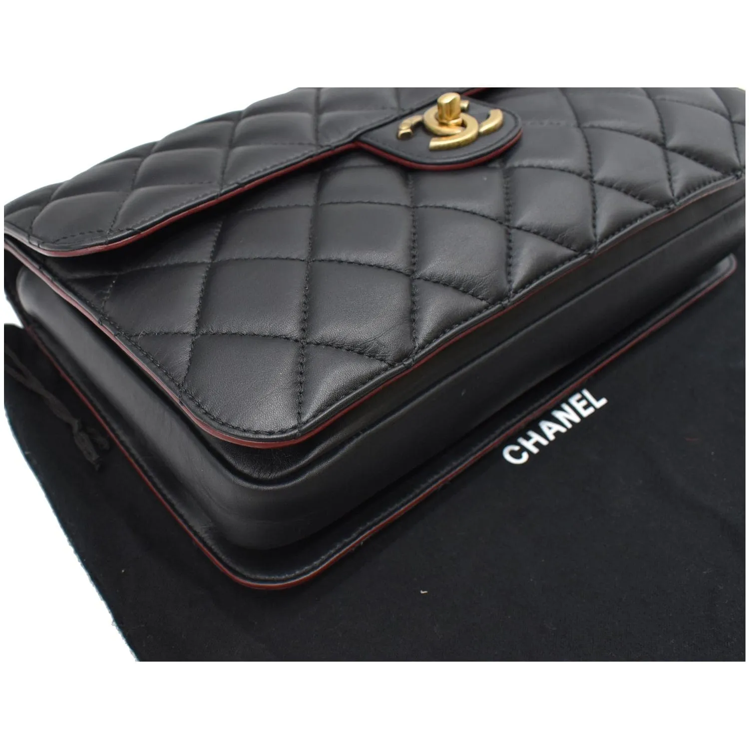 Perfect Shoulder Edge Express delivery Door-to-door Quilted Leather Large CHANEL Bag Black