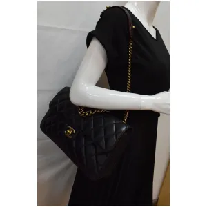 Perfect Shoulder Edge Express delivery Door-to-door Quilted Leather Large CHANEL Bag Black