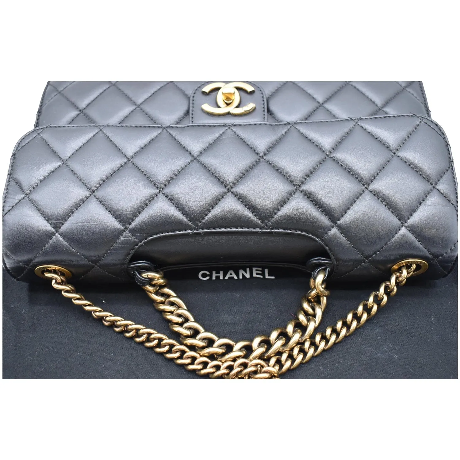 Perfect Shoulder Edge Express delivery Door-to-door Quilted Leather Large CHANEL Bag Black