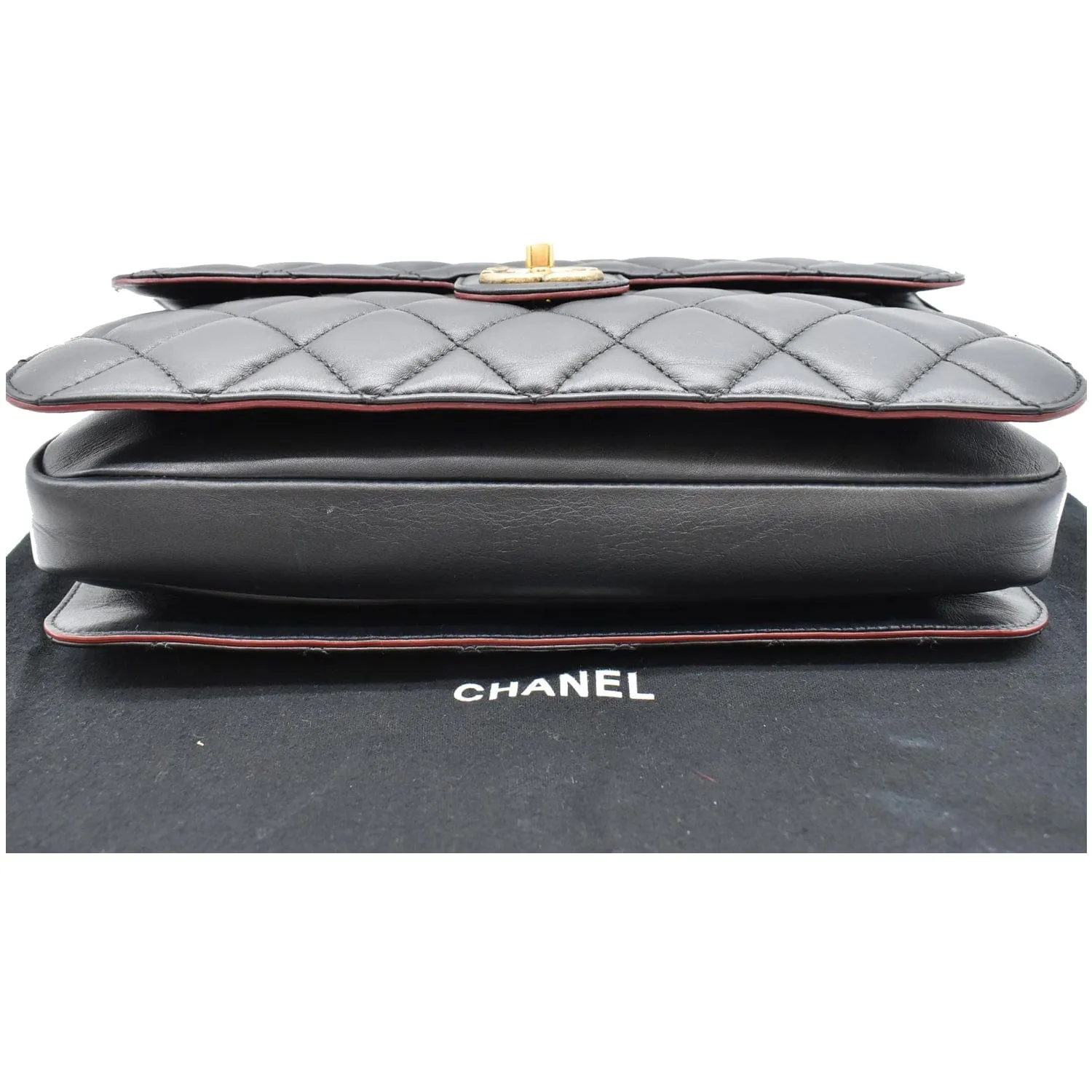 Perfect Shoulder Edge Express delivery Door-to-door Quilted Leather Large CHANEL Bag Black
