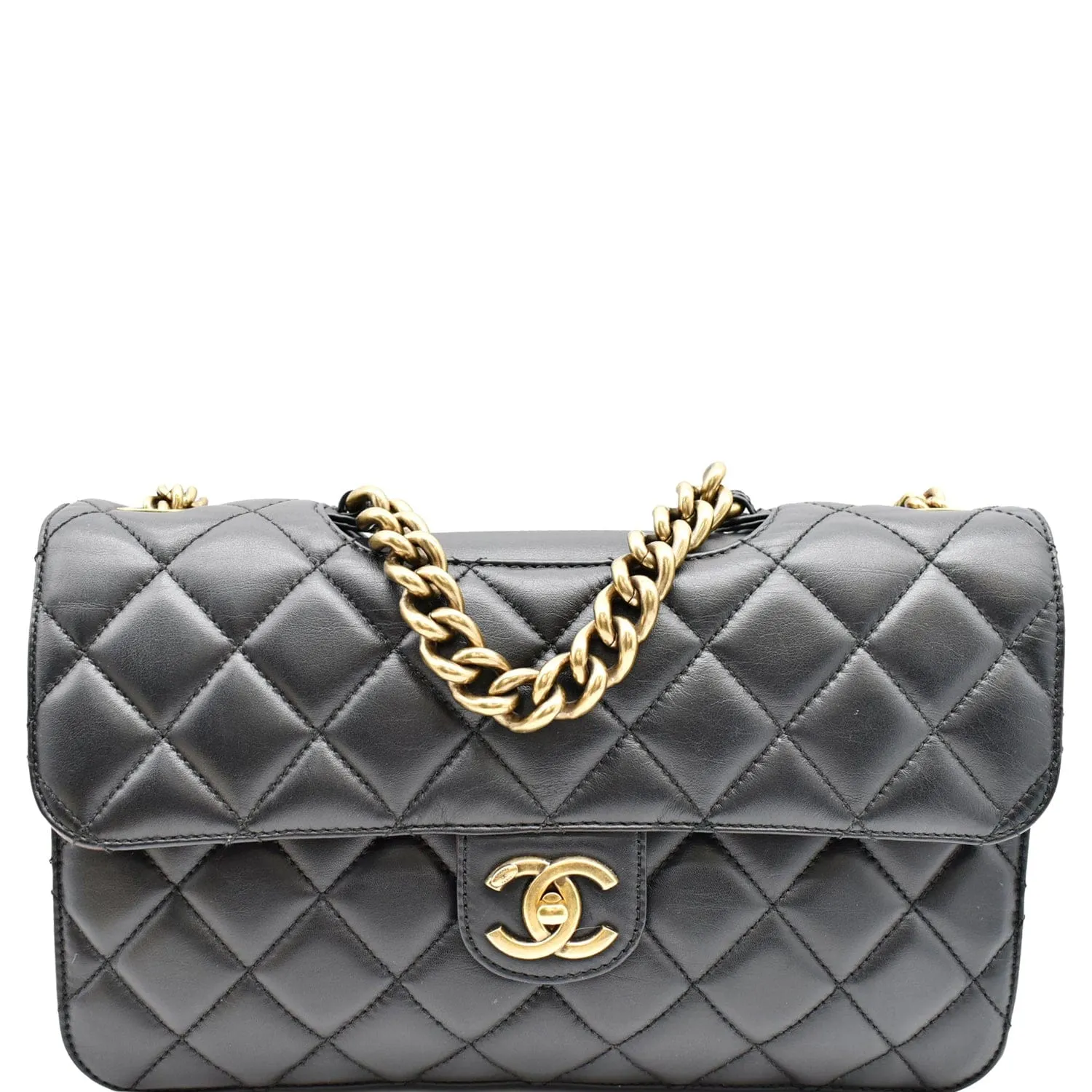 Perfect Shoulder Edge Express delivery Door-to-door Quilted Leather Large CHANEL Bag Black