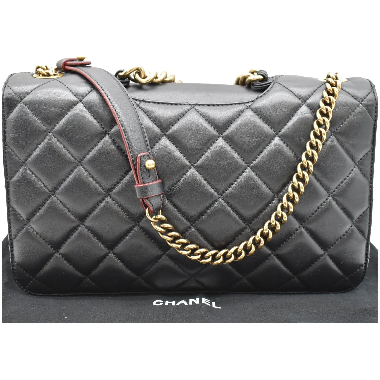 Perfect Shoulder Edge Express delivery Door-to-door Quilted Leather Large CHANEL Bag Black