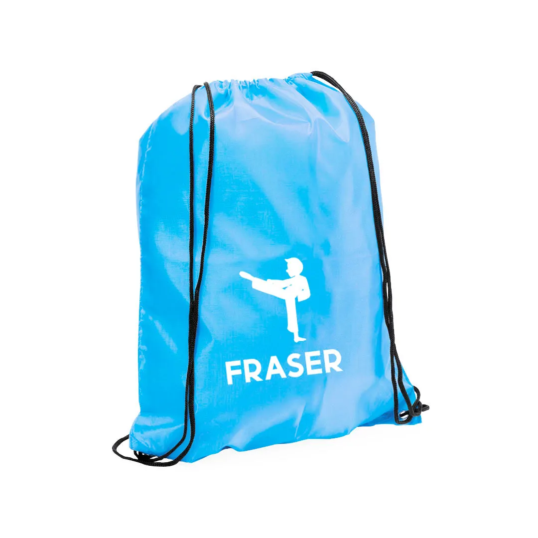 Personalised Children's Martial Arts Drawstring Bag