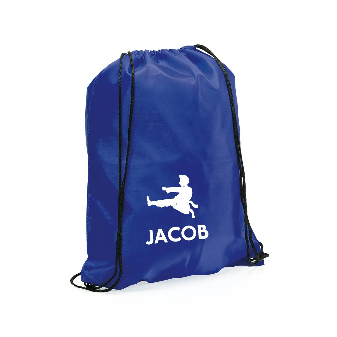 Personalised Children's Martial Arts Drawstring Bag