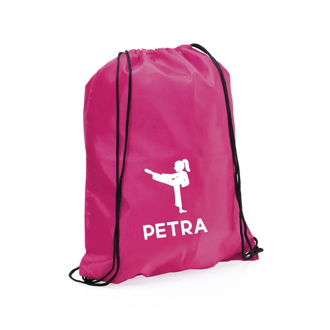 Personalised Children's Martial Arts Drawstring Bag