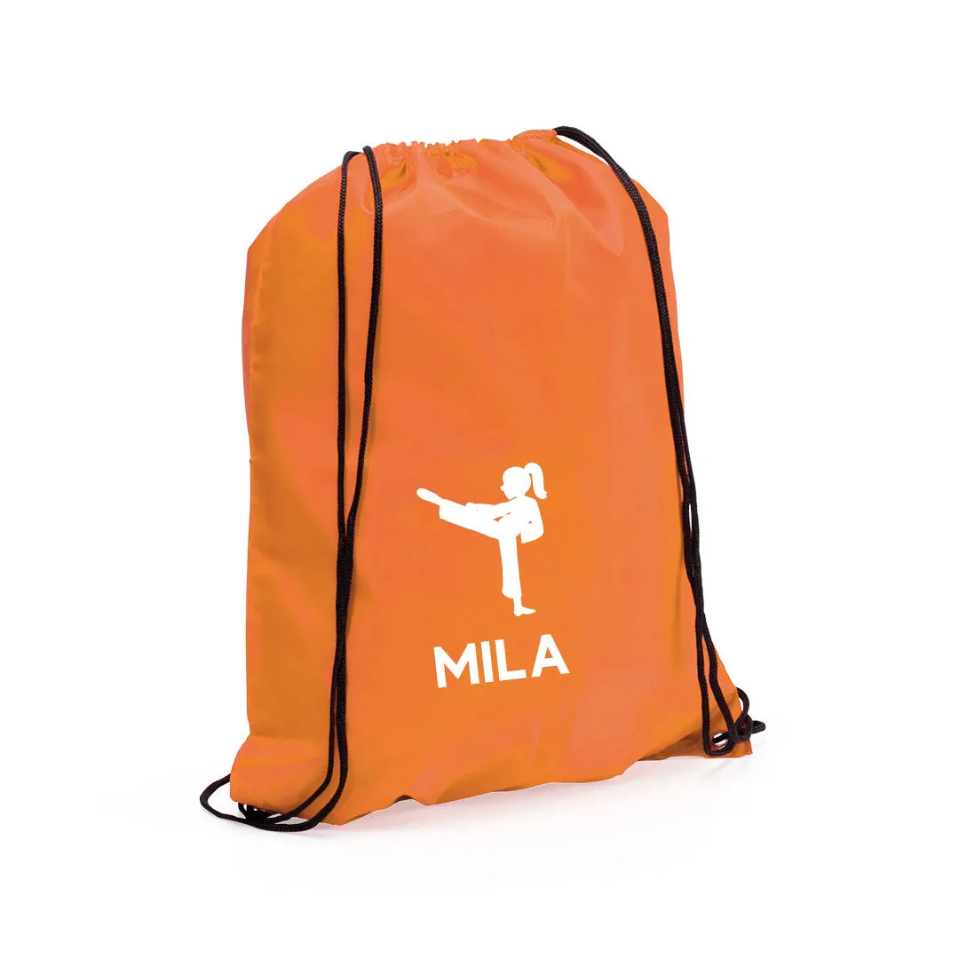 Personalised Children's Martial Arts Drawstring Bag