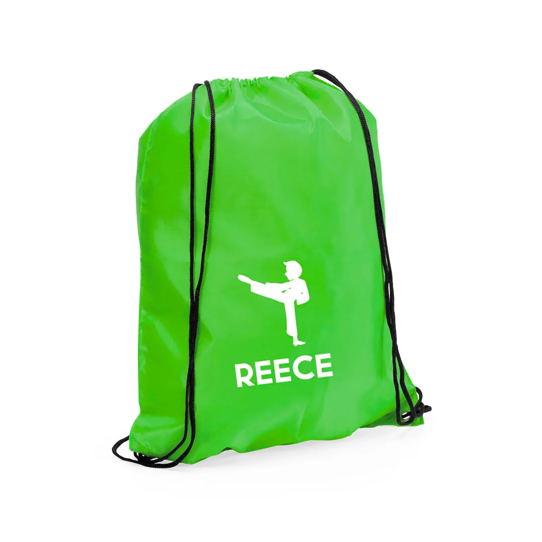Personalised Children's Martial Arts Drawstring Bag