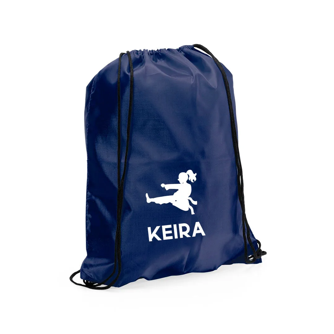 Personalised Children's Martial Arts Drawstring Bag