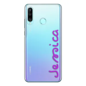 Personalised HTC Phone Hard Case with Love Summer Name In Purple