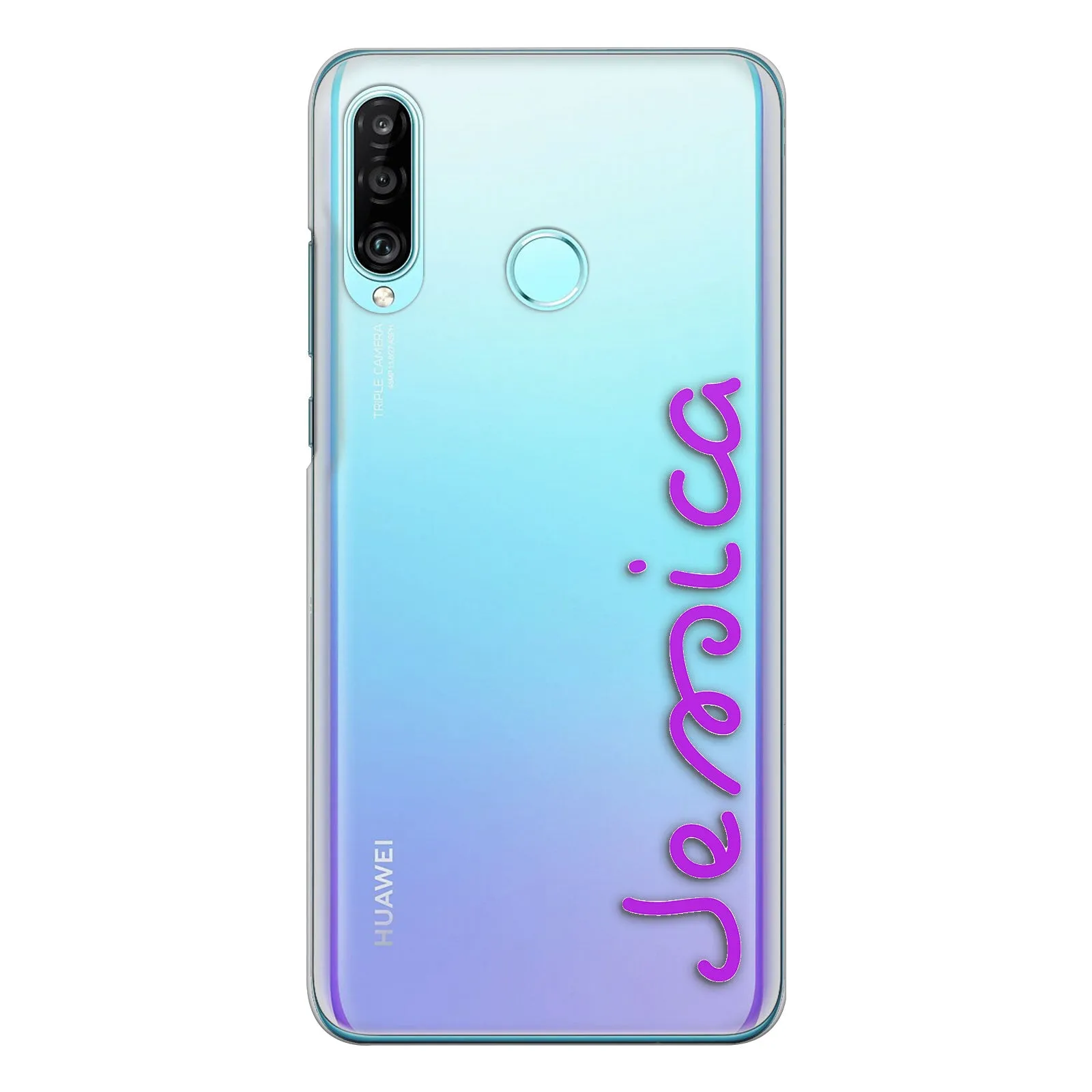 Personalised HTC Phone Hard Case with Love Summer Name In Purple