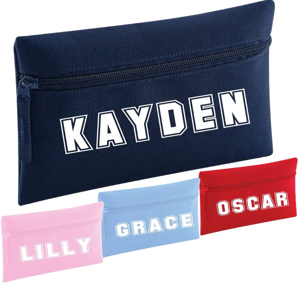 Personalised Pencil Case College Varsity Name