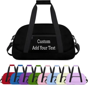 Personalize-Kids-Duffel-Bags With Custom Name - Lightweight Gym Bag for Boys & Girls, Sports Backpack for School, Travel, and Workout Black
