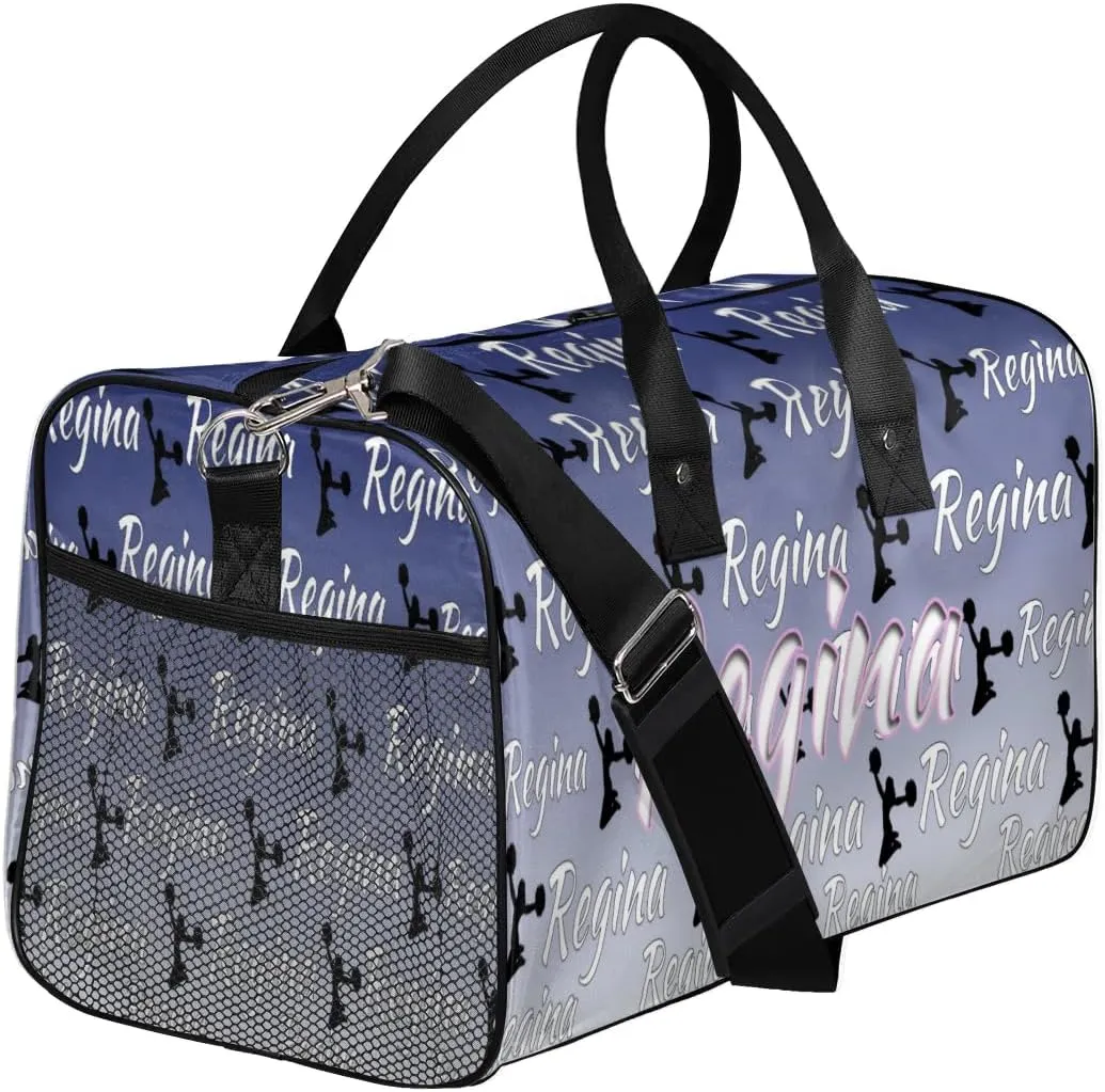 Personalized Cheer Bag, Custom Dance Ballet Bag with Name, Custom Cheer Training Practice Gym Bag Travel Sport Duffel Bag for Women, Cobalt Blue Gradient