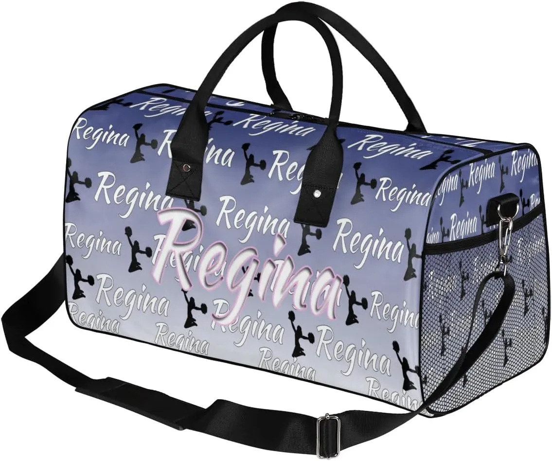 Personalized Cheer Bag, Custom Dance Ballet Bag with Name, Custom Cheer Training Practice Gym Bag Travel Sport Duffel Bag for Women, Cobalt Blue Gradient