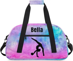Personalized Dance Bag Gym Bag for Girl,Custom Sport Duffel Bag Weekender Bags Travel Duffel Bag Gymnastics (Multicolor 16), Option 28