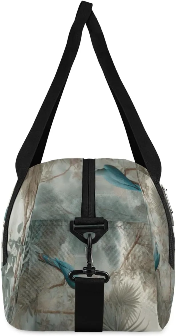 Personalized Kids Duffel Bag Fantasy Animal Peacock Tree,Custom Sport Gym Bag for Boys Girls,WWeekender Overnight Bags Travel Duffel Bag,Customized Kids Gift
