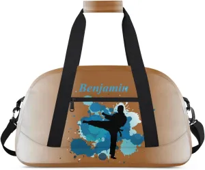 Personalized Kids Duffel Bag Martial Arts,Custom Sport Gym Bag for Boys Girls,Weekender Overnight Bags Travel Duffel Bag,Customized Kids Gift