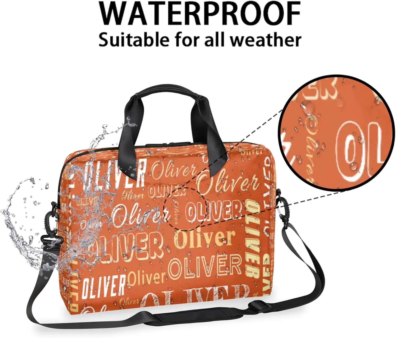 Personalized Picture Laptop Tote Custom Name Laptop Case Shoulder Bag Messenger Computer Bags Laptop Adjustable Shoulder