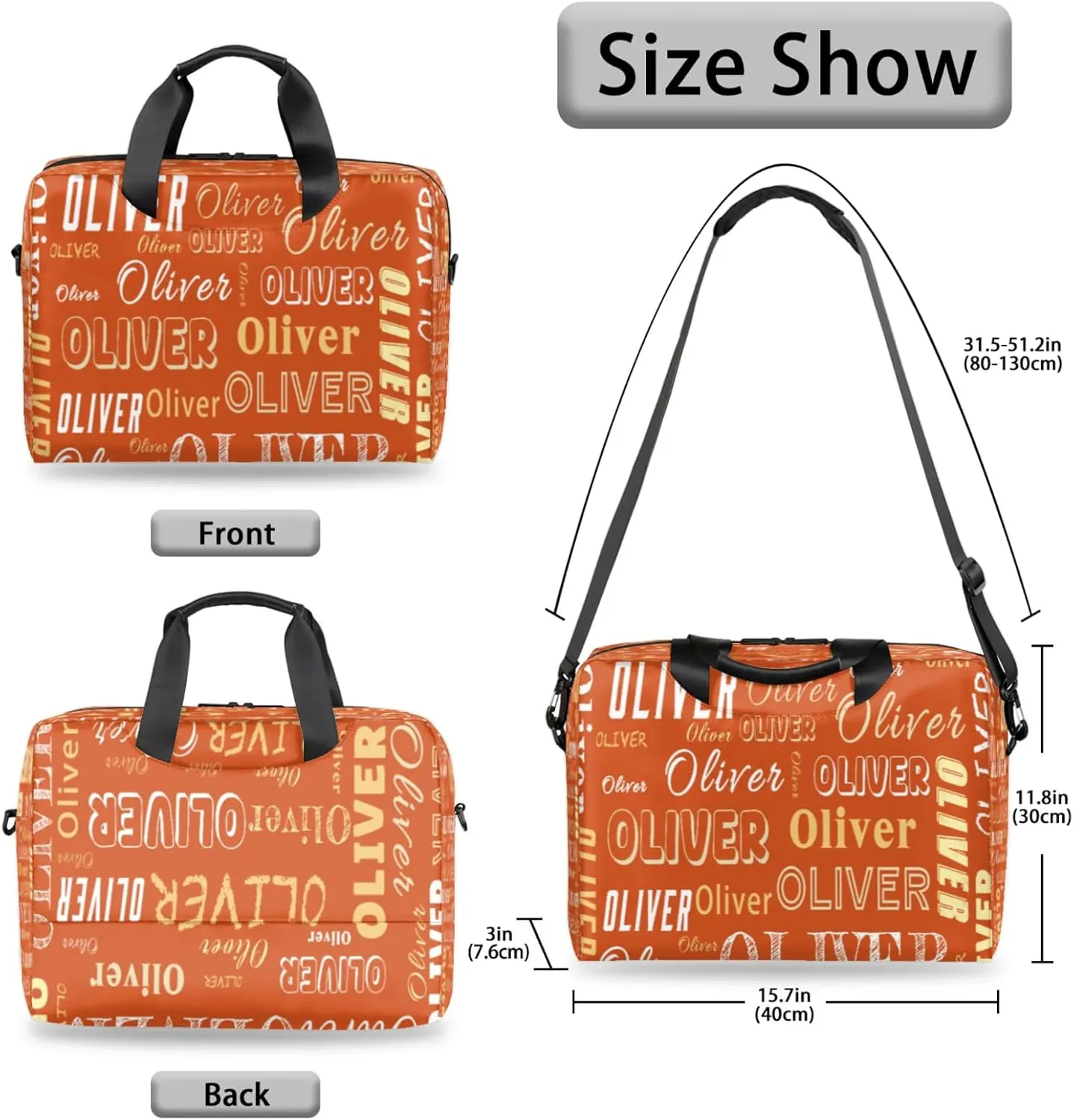 Personalized Picture Laptop Tote Custom Name Laptop Case Shoulder Bag Messenger Computer Bags Laptop Adjustable Shoulder