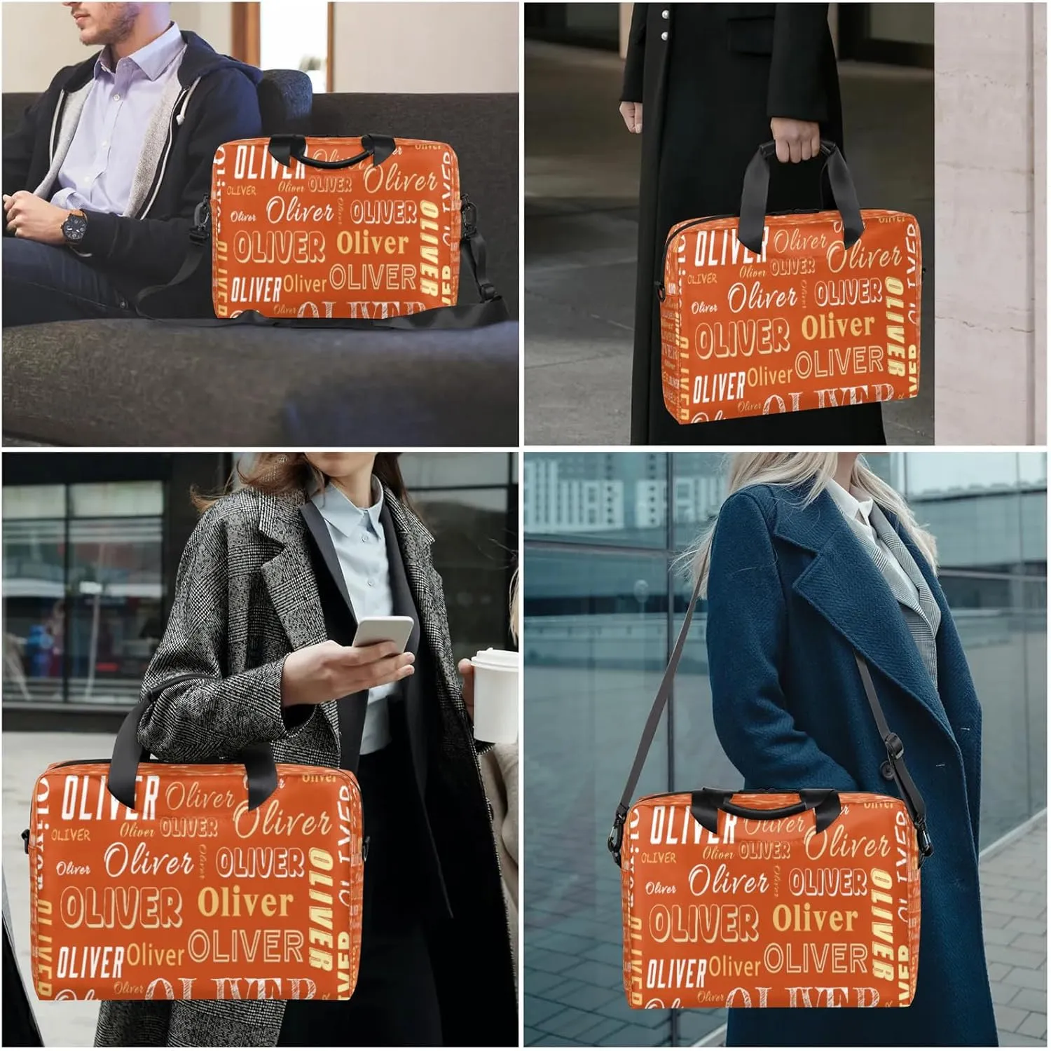 Personalized Picture Laptop Tote Custom Name Laptop Case Shoulder Bag Messenger Computer Bags Laptop Adjustable Shoulder