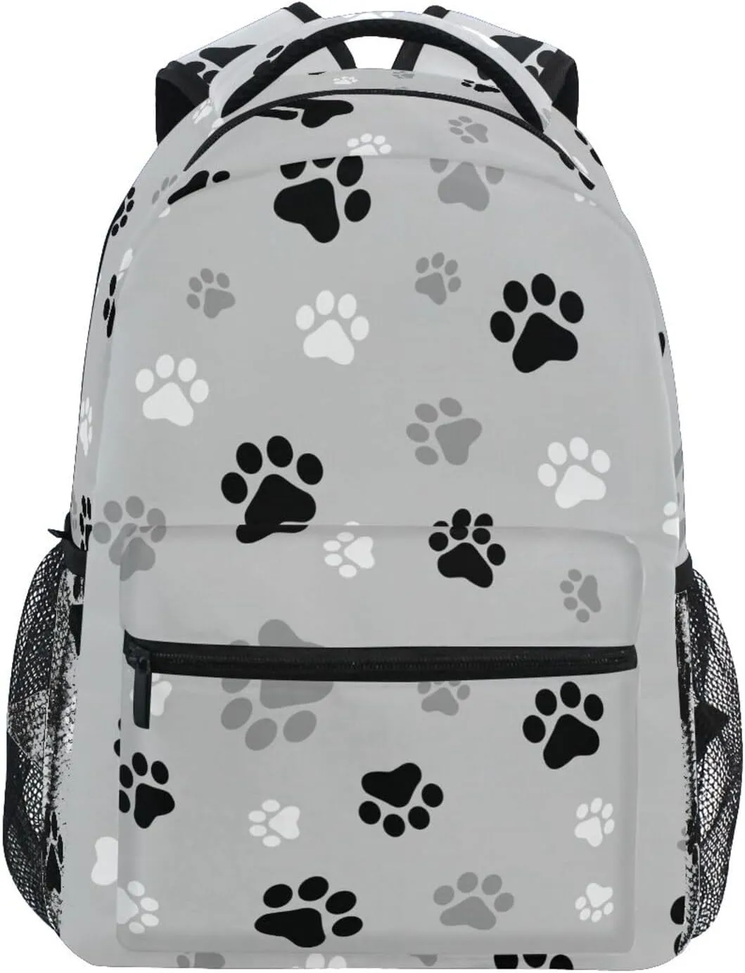 Personalized Printed School Bags for All Levels Dog Paw Print Travel Backpack for School Outdoor Laptop Backpack for Students