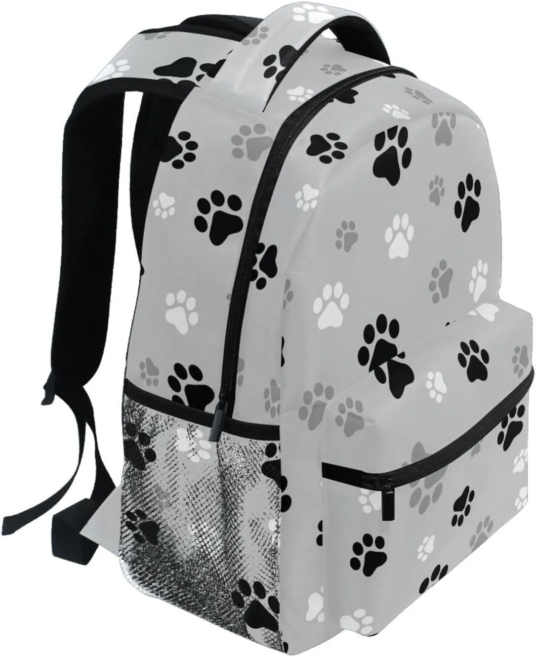 Personalized Printed School Bags for All Levels Dog Paw Print Travel Backpack for School Outdoor Laptop Backpack for Students