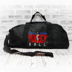 Personalized Volleyball Red with Custom Color Travel Bag