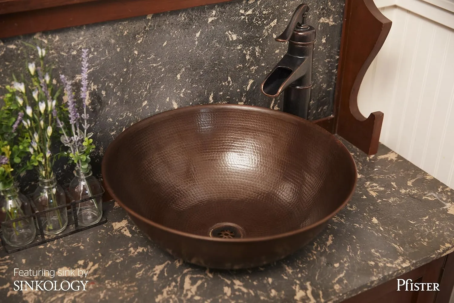 Pfister LF040YP0U LF-040-YP0U Ashfield Single Control Vessel Bathroom Faucet in Rustic Bronze, 1.2gpm, 1.2 GPM