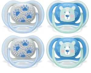 Philips AVENT Ultra Air Pacifier, 6-18 Months, Bear/paw, 4 Pack, SCF085/09