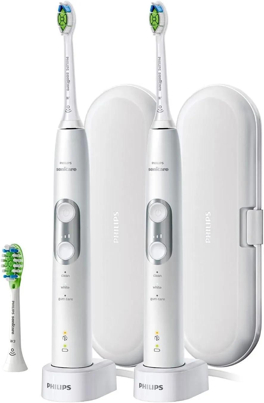 PHILIPS Sonicare 6100 ProtectiveClean Rechargeable Toothbrush, White (2 pk.)