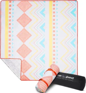 Picnic Blanket – Extra Soft 6-Layer Beach Mat for Family Gatherings, BBQs & Friend Parties| Waterproof, Sandproof, Foldable, Machine Washable | Large Cozy Picnic & Beach Blanket