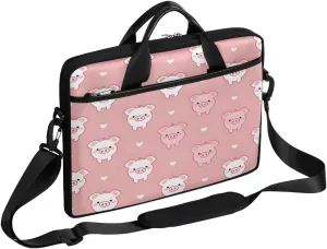 Piggy Pink 15 Inch Laptop Bag Laptop Shoulder Bag Computer Cases for Laptops or Tablets
