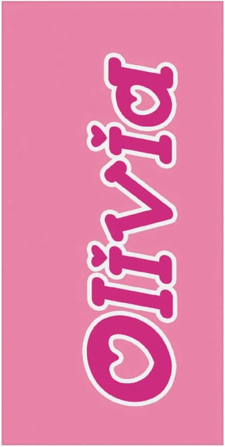 Pink and White Beach Towel for His and Hers Girl Gift Personalized Pink Striped Swim Towel Designer Sand Free Swim Towels for Bride Beach Trip Gifts