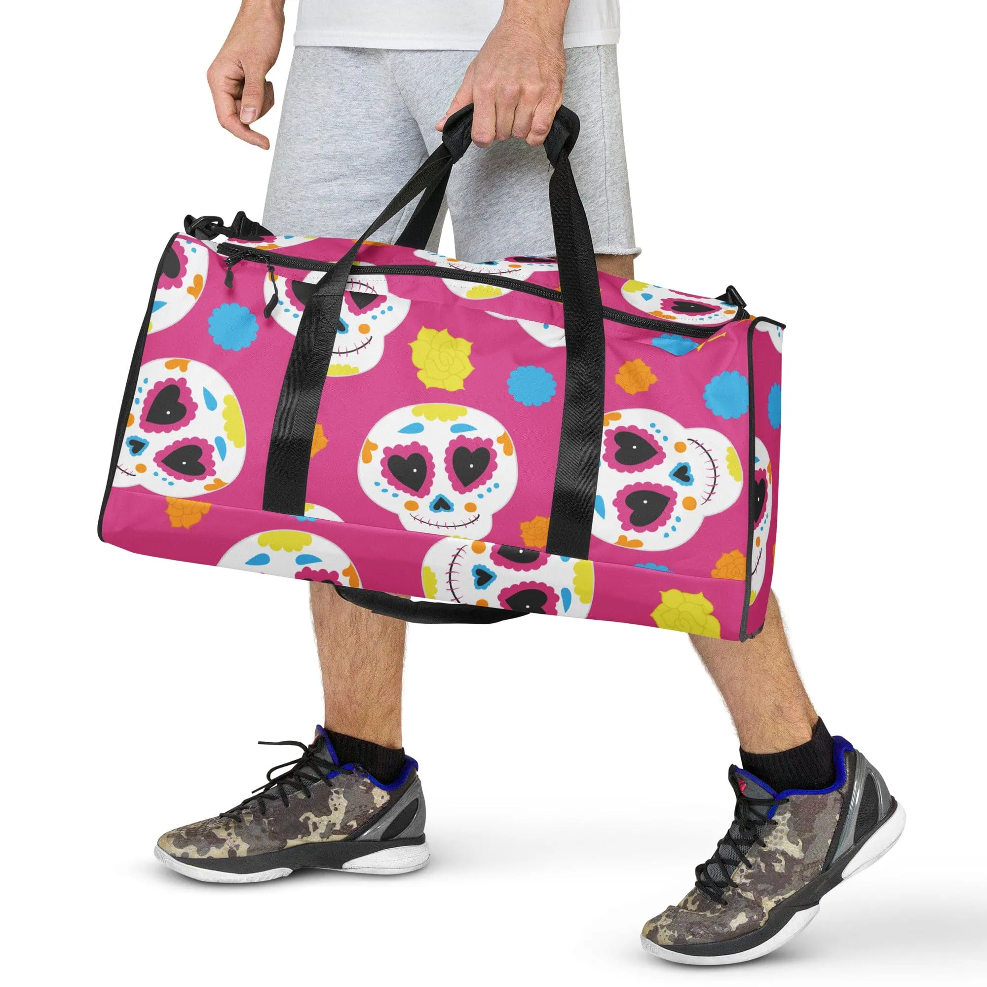Pink Sugar Skulls Sports Duffle bag