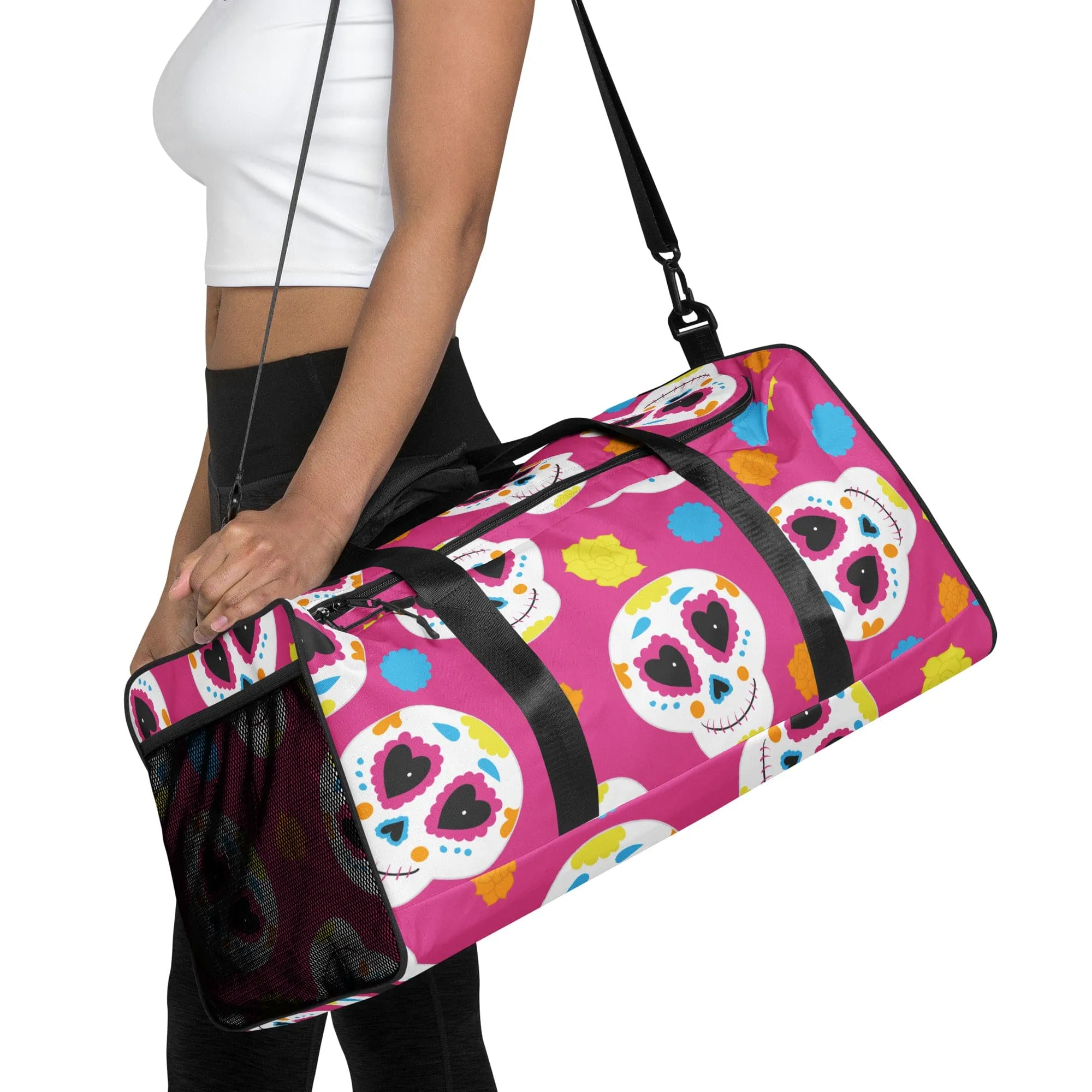 Pink Sugar Skulls Sports Duffle bag