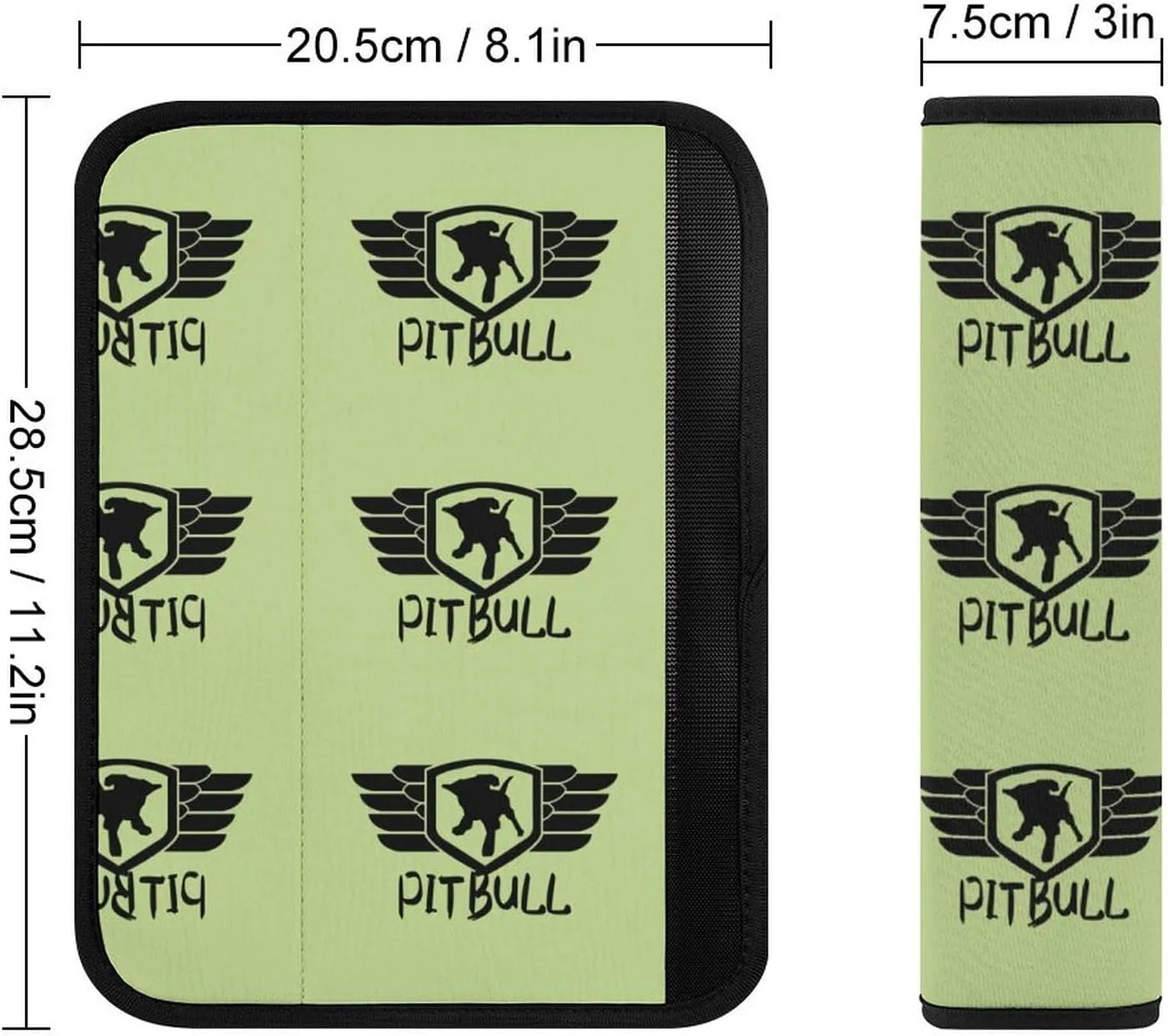 Pit Bull Dog Logo Fashion Car Seat Belt Cover Pad for Shoulder Bag Camera Soft Comfort Accessories 1PCS
