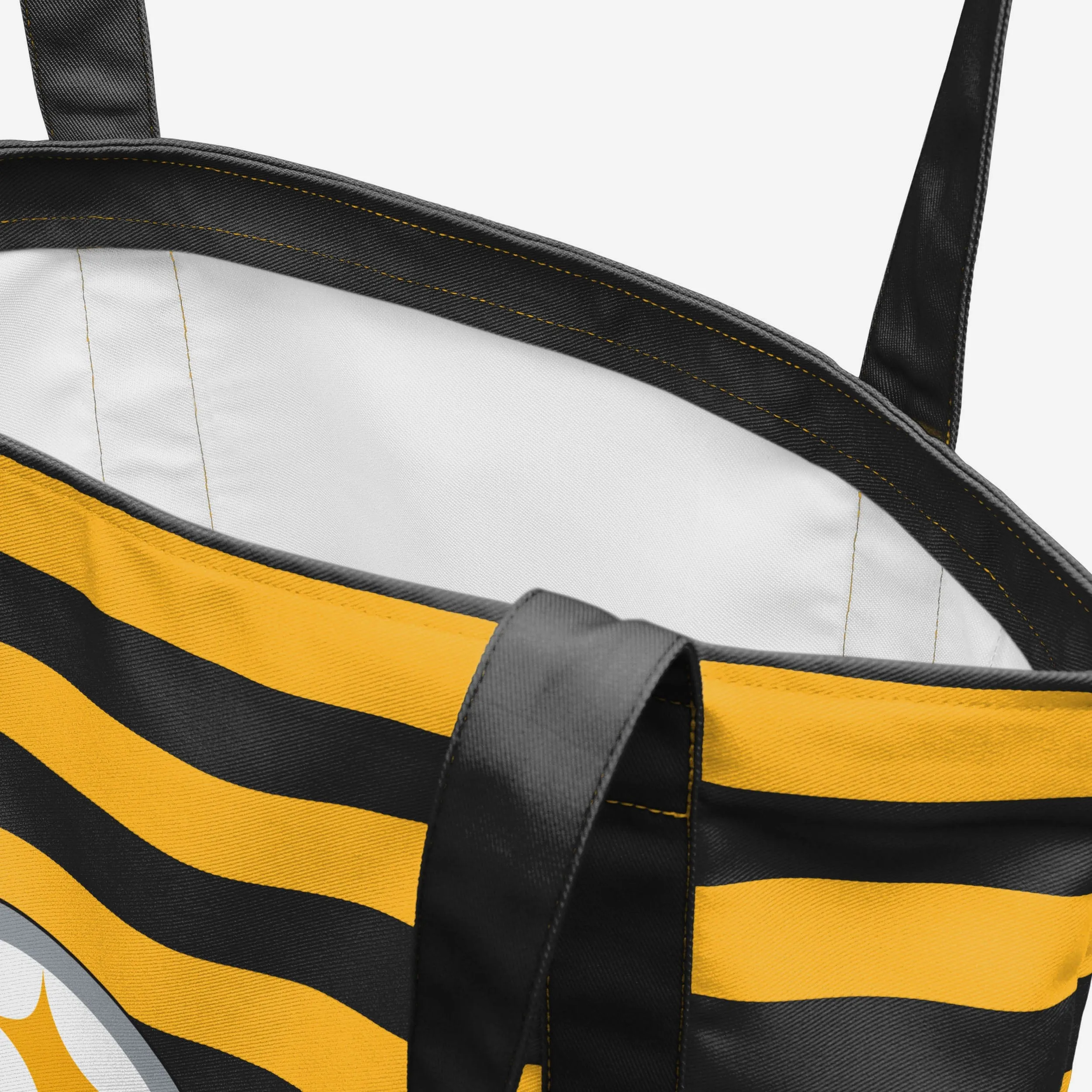 Pittsburgh Steelers Team Stripe Canvas Tote Bag
