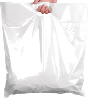 Plastic Shopping Bags for Small Business | 16x18 Extra Large Merchandise Bags | Boutique Bags | Big Retail Bags with Handles | Bolsas de Plastico para Negocio